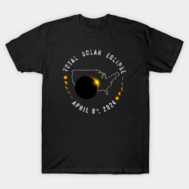 Total Solar Eclipse 2024 T-Shirt by Wintrly